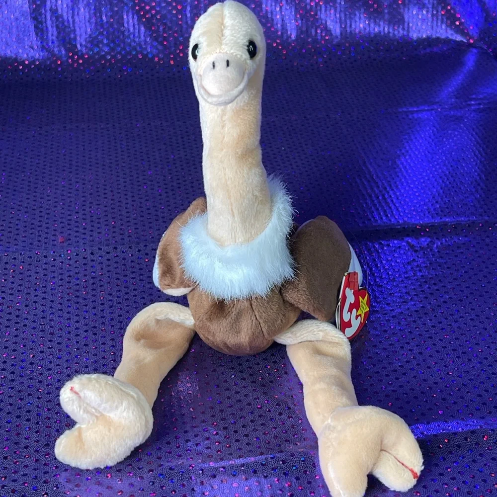 RETIRED - Ty Beanie Baby - Stretch - The Ostrich - 1997 5th Generation Stamp 601 - Picture 2 of 8